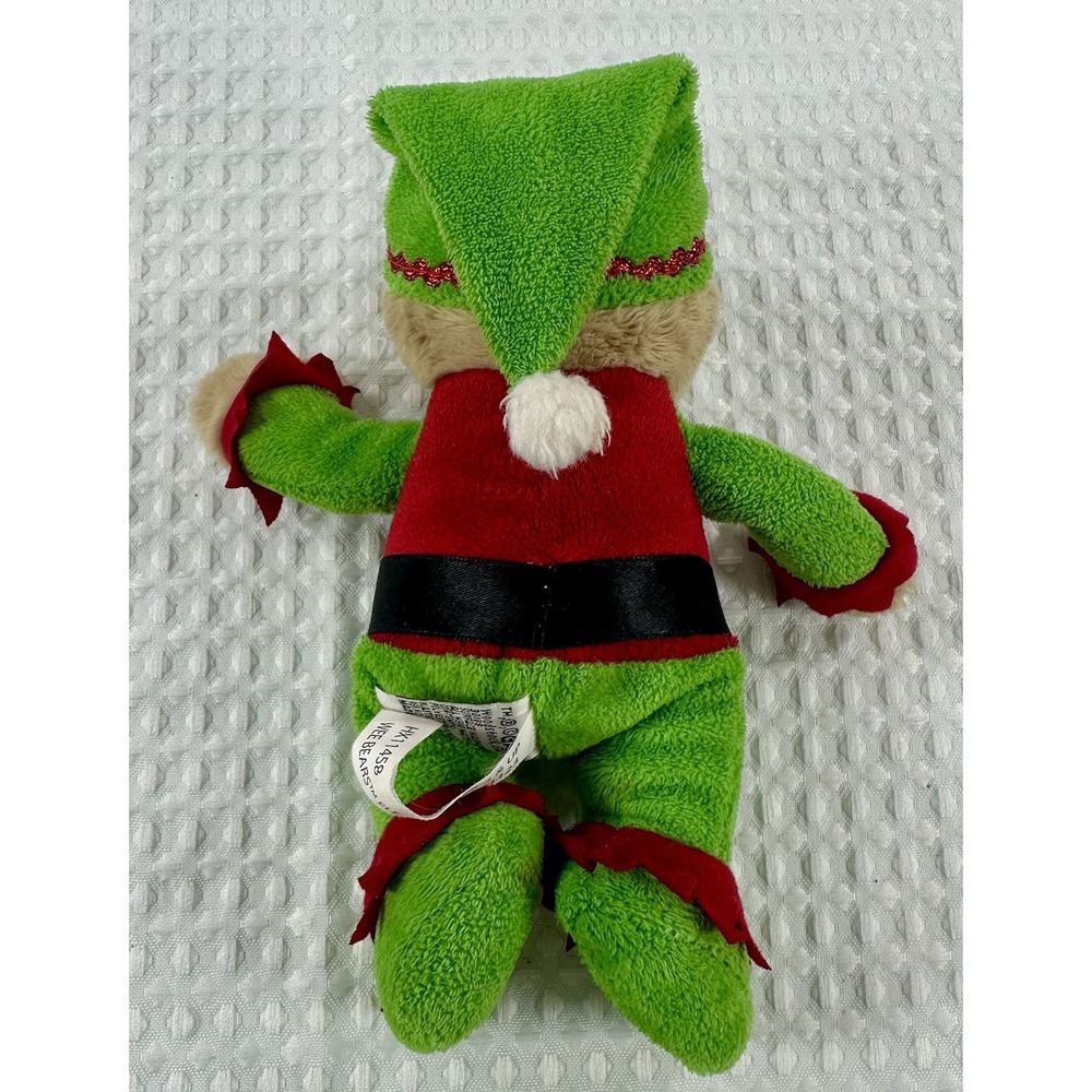 Ganz Wee Bears Elf Plush HX11458 Christmas Teddy Green Red Holiday Toy 10" - Picture 11 of 12